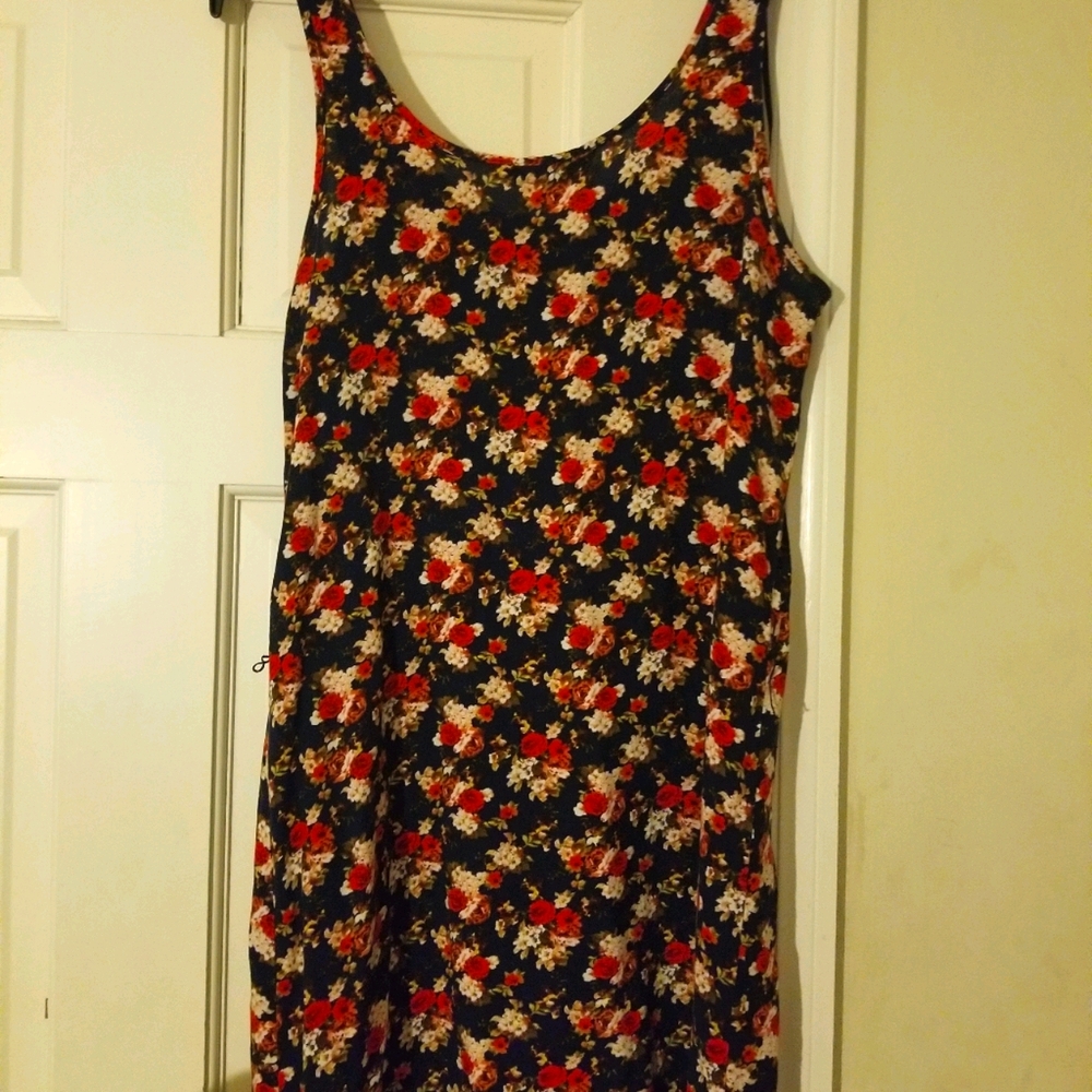 Navy blue Flower Dress